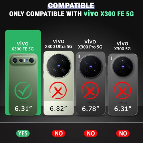 Image of TheGiftKart Tough Armor Bumper Back Cover Case for Vivo X300 FE 5G | Kickstand & Ring Holder | 360 Degree Protection Back Case Cover for Vivo X300 FE 5G (PC & TPU, Rotating Camera Cover, Black)