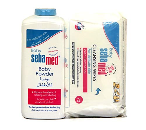 Sebamed Baby Powder 400gm Baby Wipes 72s Value Pack Pack