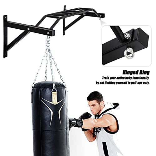 BDL Wall Mounted Pull Up Bar Chin Up bar Multifunctional Dip Station for Indoor Home Gym Workout, Power Tower Set Training Equipment Fitness Dip Stand Supports to 440 Lbs - Image 6