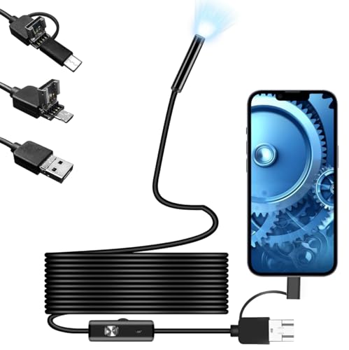 Caméra d'inspection pour localiser les pannes auto et fuites avec endoscope USB 5m