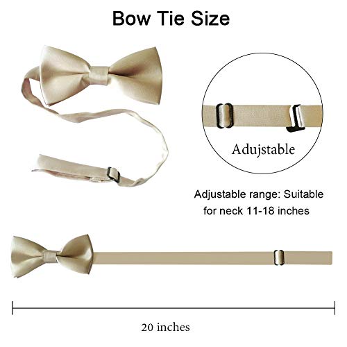 Kids Suspenders Adjustable Suspenders Set With Bow Ties for Boys and Girls