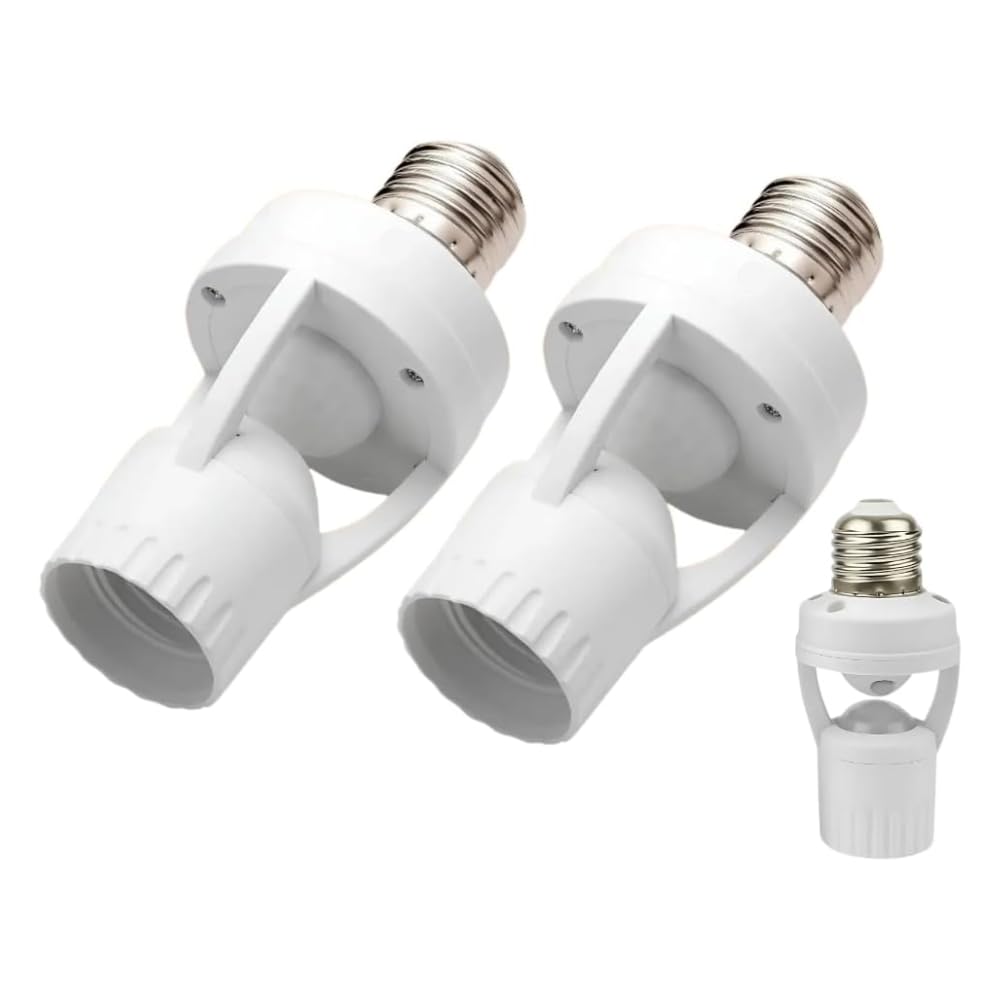 Kit 2 Soquete com Sensor de Presença E27 360° Bivolt – Acendimento Automático Fotocélula