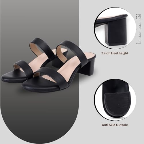 Image of TRASE Block Heels Sandals For Women, Sassy-I Stylish & Comfortable Footwear