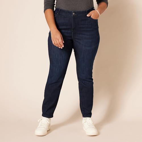 Amazon Essentials Jean Coupe Skinny Taille Mi Haute Femme Délavé - vue 6