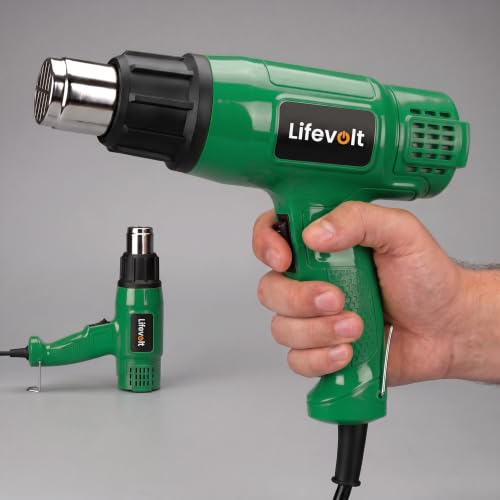Image of 1800W Heat Gun Hot Air Gun for Paint Removal, Dual Temperature 400C & 550C, Pure Copper Motor, Professional Electric Hot Air Gun for Shrink Wrapping, PVC, Crafts & DIY