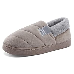 LACOFIA Pantofole Chiuse da Uomo Donna Ciabatte Invernale per Adulti Scarpe da Casa Calde con Suola Antiscivolo per Interni/Esterni