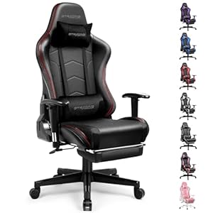 GTRACING Gaming Chair with Footrest Speakers Video Game Chair Bluetooth Music Heavy Duty Ergonomic Computer Office Desk Chair