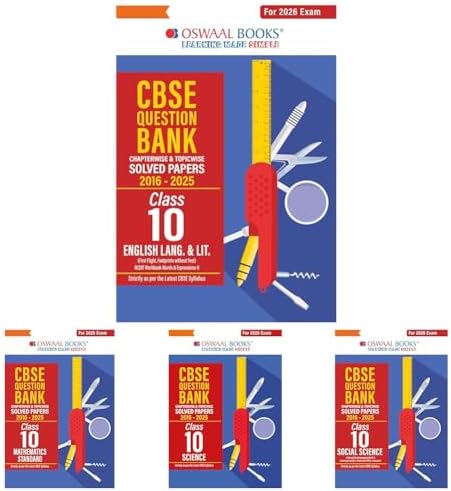 Oswaal CBSE Question Bank Class 10 Set of 4 Books | English | Maths ...