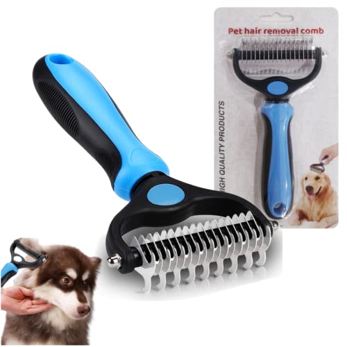 2 In 1 Pet Grooming Tool Dematting Comb for Dogs...