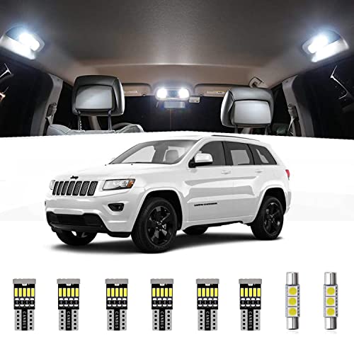 Super Bright White LED Interior Light Kit Package for 2009-2020 Jeep Grand Cherokee Interior LED Lights Kit