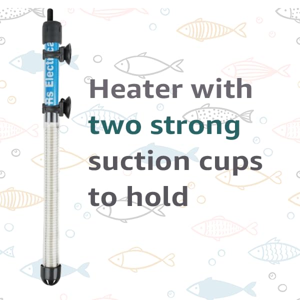 Aquarium Heater 100W Fully Automatic and Submersible | Automatic Adjustment Temperature | Double Seal Protection with Standby Light Indicator and auto ON/Off (100 Watts) 1