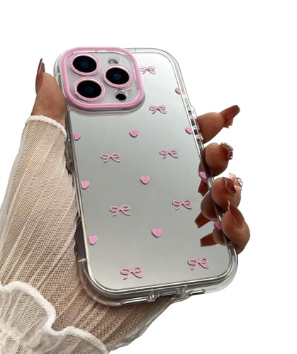 Coque miroir iPhone 15 Pro esthétique pour retouches maquillage et miroir de poche