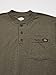 Dickies Men's Long Sleeve Heavyweight Henley, Military Green Single Dye Heather, 2T