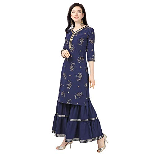 Image of NAINVISH Women KURTA WITH SARARA