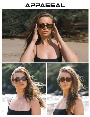Retro Small Rectangle Sunglasses for Women Men Trendy Narrow Square Sunnies AP3729