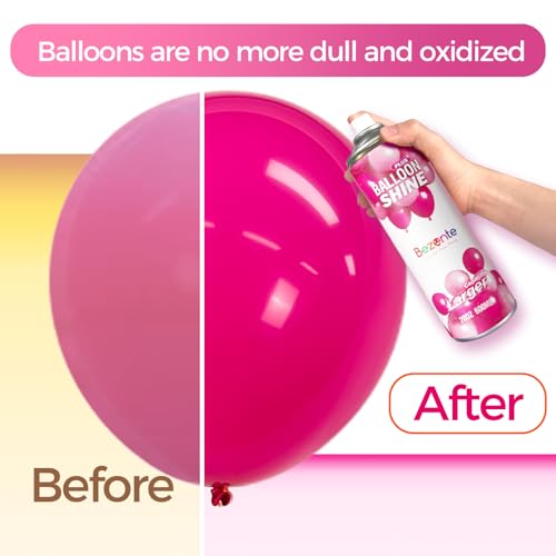 Image of Bezente Balloon Shine Spray 20oz XL Fast High-Gloss for All Party Balloons | High Shine Jumbo Balloon Spray, Long-Lasting Waterproof Gentle Formula, Quick Finish for Large Events Setup Indoors Outdoors