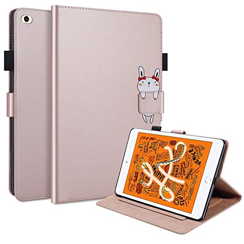 L&Btech iPad Mini 1/2 / 3/ 4 / 5 Case, iPad Mini 5th/4th generation 7.9'' Cover Slim Flip Wallet Stand Case with Auto Sleep/Wake Card Holder, Smart Cover for iPad Mini 5 4 3 2 1 Tablet - Rose gold