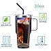 Insulated Travel Mug Tumbler with Handle.30 oz Coffee Tumbler with Lid and Straw.Double Wall Insulated Coffee Cup Tumbler.Keeps Drinks Cold Hot.Easy to Hold,Sweat Proof,Leak Proof,Dishwasher Safe.