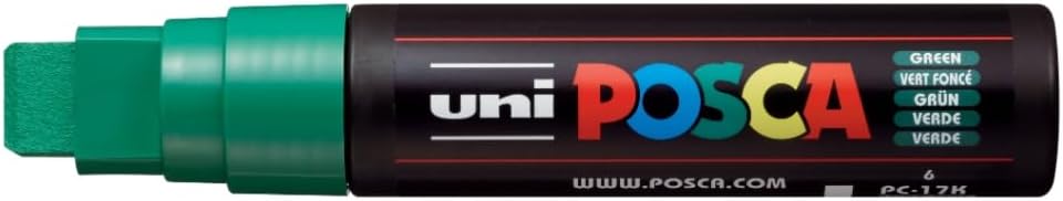 Posca PC-17K 15.0 mm Extra Broad Tip Marker Pen | Green Ink, Pack of 1