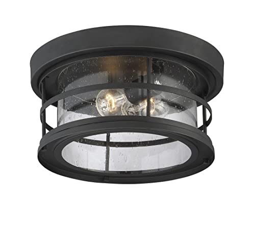 Savoy House Barrett 13" Outdoor Ceiling Light In Black 5-369-13-Bk #TOP1