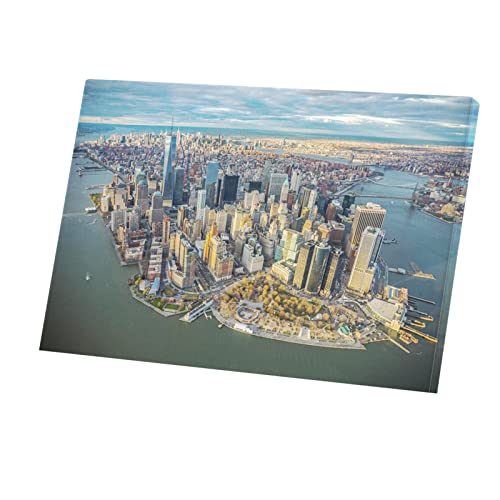 Tableau New York Manhattan panorama de ville sur toile 45x30 cm