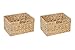 2er-Set Billy Regal Korb / 36 x 25 x 20 cm / Aus Wasserhyazinthe Natur / Faltkorb Flechtkorb Regalbox Storage Box Aufbewahrungskorb Schrankkorb klappbar faltbar und sehr stabil