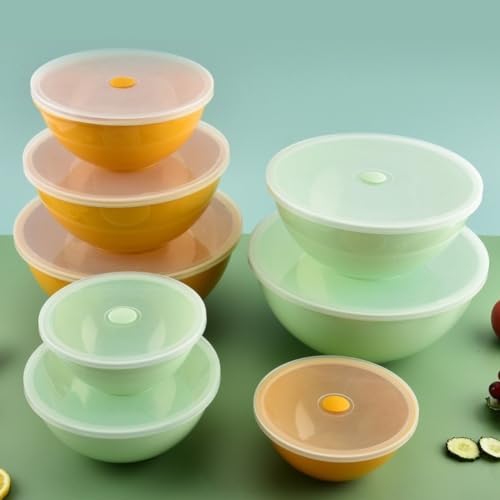 Boîtes de conservation pour l'organisation de la cuisine, récipients hermétiques vert et jaune - 8