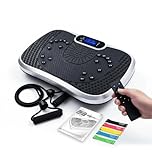 WeightWorld Vibration Plate Exercise Machine - For Whole Body Workout - CE & RoHS Certified - 5 Automatic Modes & 99 Speed Levels - Built-in Bluetooth Speaker - Vibro Plate with 5 Exercise Bands