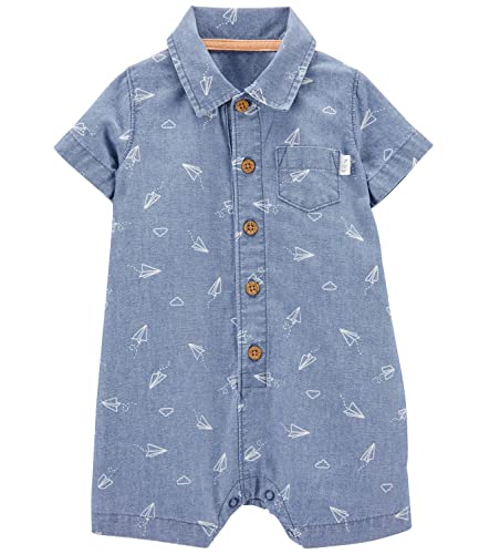 Carter's Baby Boys' Chambray Polo Romper #TOP23