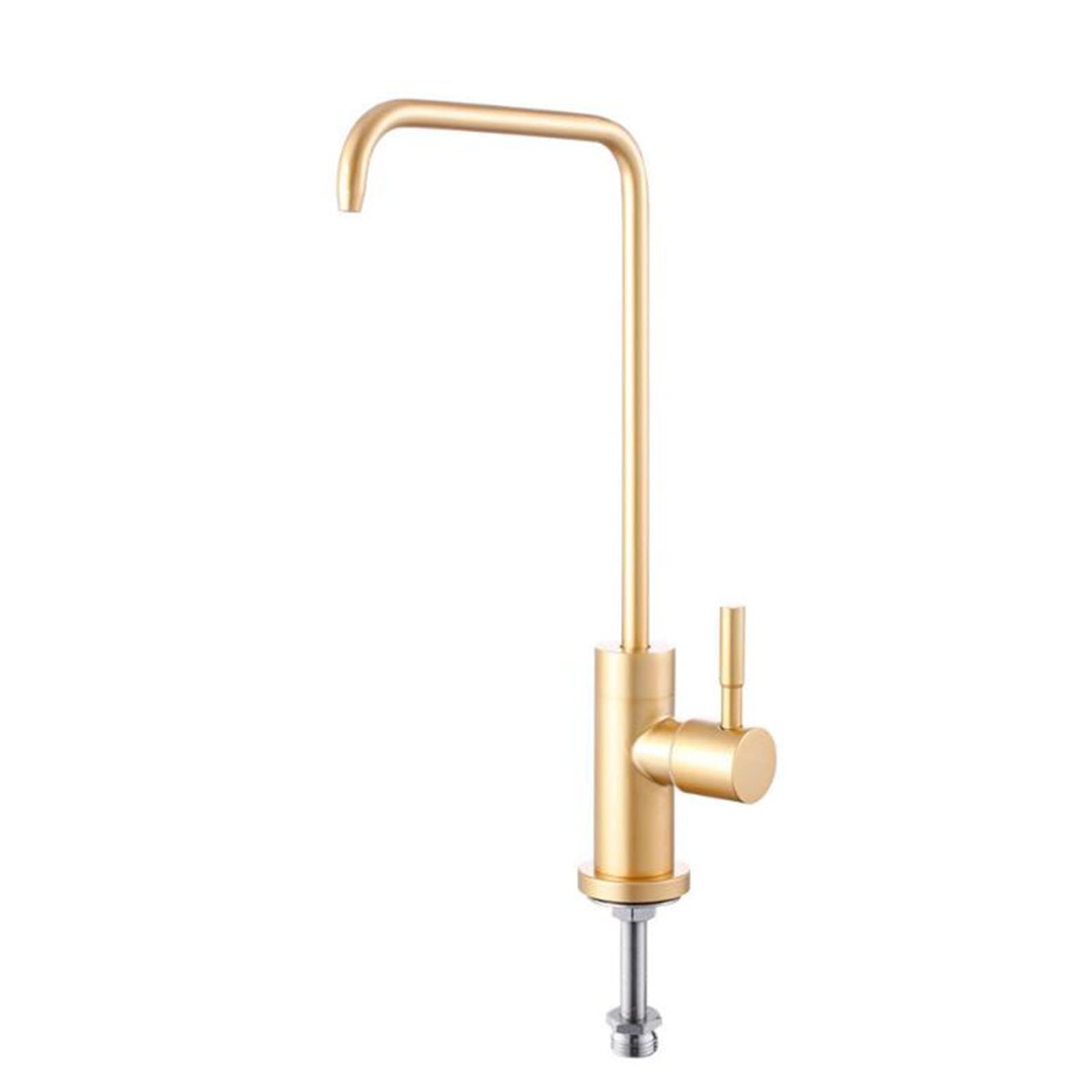 WDSOPK Water Filter Kitchen Tap Stainless Steel Rotating Single Cold Water Sink Faucet-B (A A)