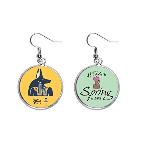 Pendientes de Egipto antiguo abstractos para lucir en terrazas y eventos de primavera