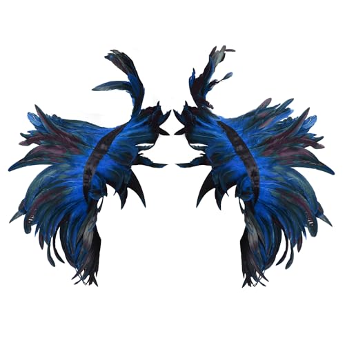 Bufanda de plumas negra estilo punk gótico para hombre y disfraces de Halloween