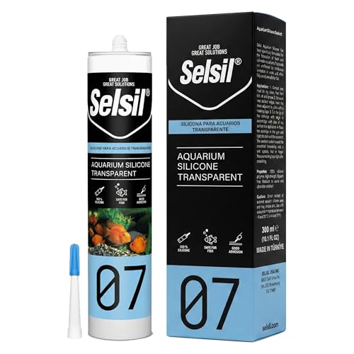 SELSIL Aquarium Silicone Clear Sealant - High...