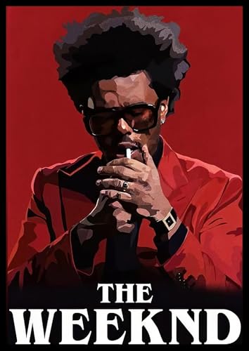 Image of ADIGRAFIX Aesthetic Grunge Music Posters for Room and Hostel Decor - Set of 4 Unframed Wall Posters The Weeknd, Billie Eilish, Arctic Monkeys, Lana Del Rey 9X12 inches