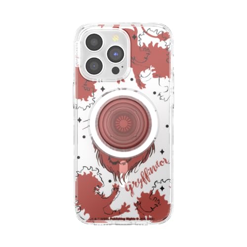 Image of PopSockets iPhone 15 Pro Max Case with Round Phone Grip Compatible with MagSafe, Phone Case for iPhone 15 Pro Max, Wireless Charging Compatible, Harry Potter - Gryffindor