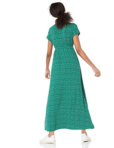Image of Amazon Essentials Women's V Neck Short Sleeve Waisted Maxi Dress (Available in Plus Size)