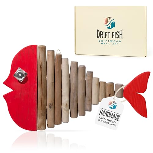 Mint Bucket Brands Driftwood Fish Nautical Wall Decor - Handmade