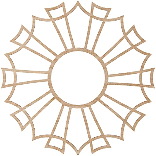 Image of Ekena Millwork 32 inchOD x 11 1 /4 inchID x 3 /8 inchT Augustus Wood Fretwork Pierced Ceiling Medallion, Alder