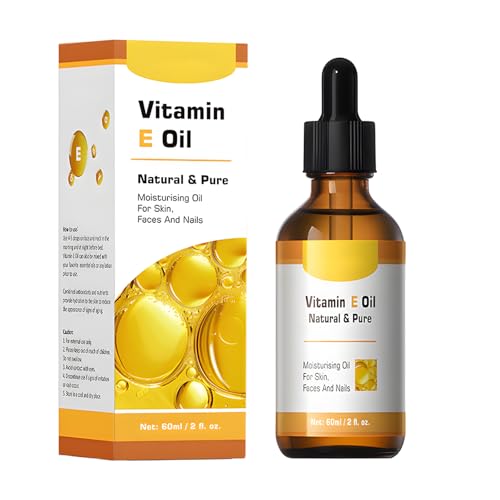 Vitamin E Öl Bio für Kosmetik Vitamin E Tropfen Strafft Und Polstert Die Haut Auf und Reduziert das Auftreten Feiner Linien und Narben für Haut,Narben,Gesicht & Body für Alle Hauttypen