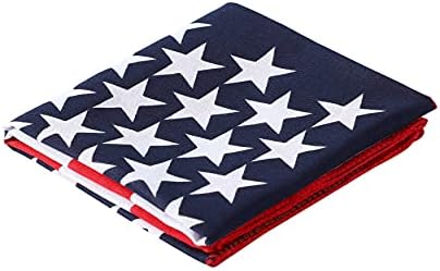 USA Flag Stars and Stripes Flag Paisley Bandana Independence Day 4th July Head Scarf Headbands Handkerchief Cowboy Cotton Bib Party Face Covering Headwear Mens Womens Unisex