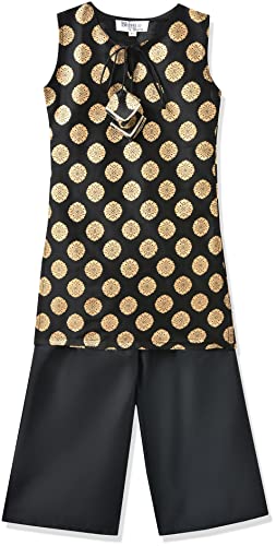 Image of Bitiya By Bhama Girl's Silk Kurta & Palazzo
