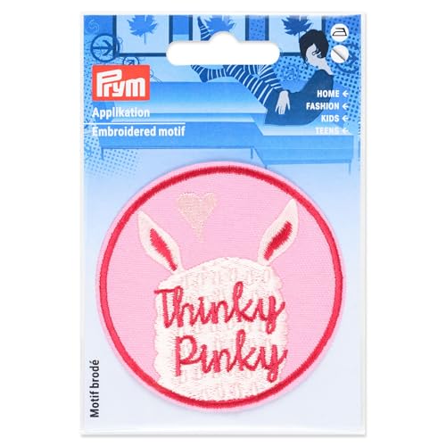 Prym 923245 Écusson thermocollant Pinky, rose bonbon