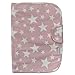 Mimuselina Portadocumentos Bebé con Bolsillos Transparentes | Cartera Funda para Guardar Documentación y Cartilla Libro Sanitario de Tu Recién Nacido | Porta Documentos Mapa Vacunas, Estrellas Rosas