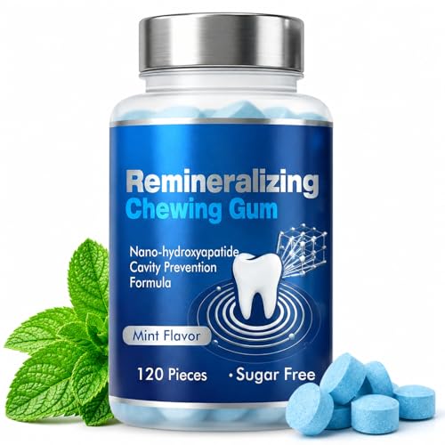 Remineralizing Gum Nano Hydroxyapatite 120 Pcs Tooth Enamel & Fresh Breath