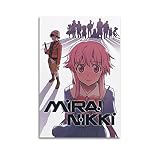 MILLTO Mirai Nikki The Future Diary Anime Poster for Room Aesthetics Picture Printing Canvas Wall Art Painting Gift 08x12inch(20x30cm) Unframe-style