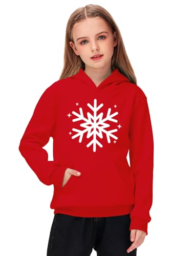 Remimi Unisex Kids Christmas Hoodie Boy Girl Thanksgiving Day Sweatshirt with Pocket 5-14 Years4