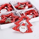 【Madera de alta calidad】 🎄 Esta decoración colgante de árbol de Navidad está hecha de madera respetuosa con el medio ambiente, liviana, duradera, con superficie pulida, lisa, sin esquinas ni bordes ásperos. Compacto y duradero, seguro y ecológico, no tóxico, insípido, de color brillante y no se desvanece.
