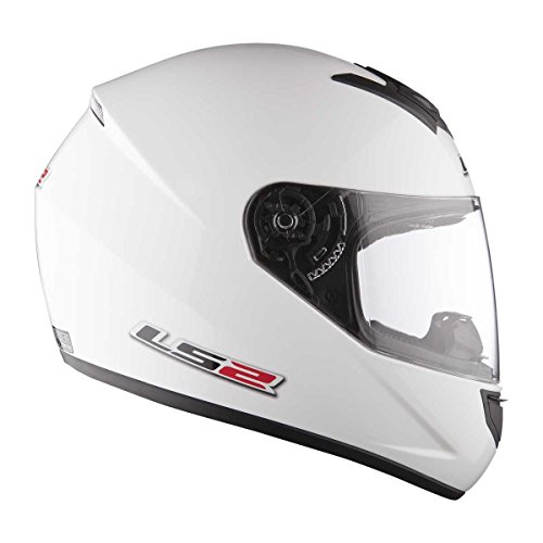 Casco de moto integral FF351.1 Single Mono de LS2, blanco, extra-large