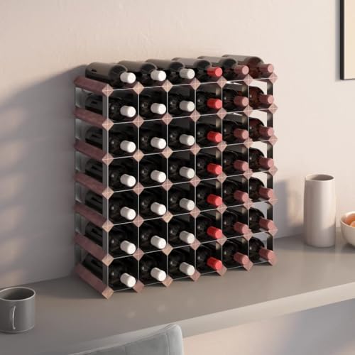 Soporte para 42 botellas de vino madera pino sólida miniatura 1