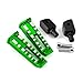 Goxmoto Motorcycle Rear Foot Pegs Compatible With Ninja ZX6R 500 400 650 1000SX ZX4R ZX4RR ZX10R ZX10RR Passenger Footrest Mount Bracket Footpegs Ninja400 Ninja500 Ninja636 Accessories (Green)